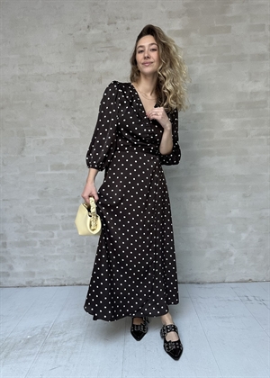 Malinga dot kjole Mørkebrun Neo Noir 